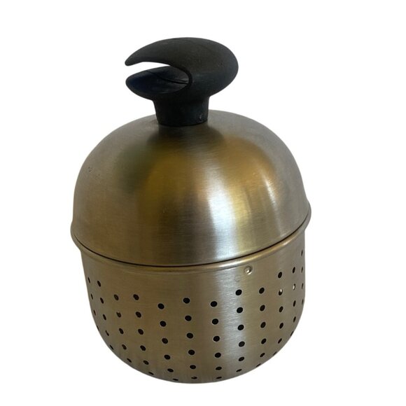 Vintage Metal Tea Infuser Collection 10 Set Chain & Hook Details 2 Strainers - Picture 2 of 10